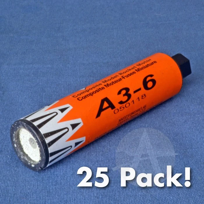 Quest Q-Jet Composite Motor - A3-6 - 25 Pack 1 Quest Q-Jet Composite Motor - A3-6 - 25 Pack